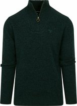 Barbour - Half Zip Trui Wol Donkergroen - Heren - Maat XL - Regular-fit