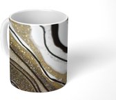 Mok - Koffiemok - Edelsteen - Abstract - Marmer - Natuur - Mokken - 350 ML - Beker - Koffiemokken - Theemok
