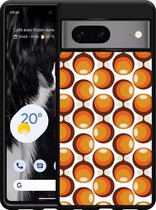 Google Pixel 7 Hardcase hoesje 70s Oranje - Designed by Cazy