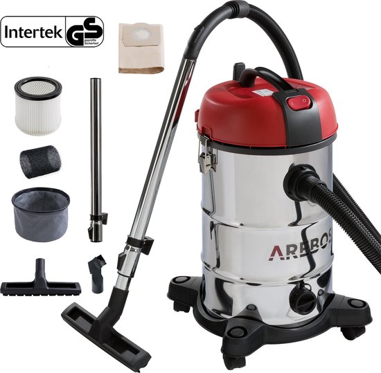 lied vereist programma AREBOS Industriële stofzuiger Vacuum Cleaner 1800 W Stof- en waterzuigers  30 L | bol.com