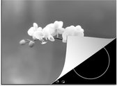 KitchenYeah® Inductie beschermer 60x52 cm - Orchidee - Bloemen - Plant - Wit - Paars - Kookplaataccessoires - Afdekplaat voor kookplaat - Inductiebeschermer - Inductiemat - Inductieplaat mat