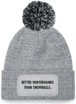 Wintermuts met pompoen - Better winterhands than snowballs - soBAD. | Wintersport| Après ski outfit Warme Muts voor Volwassenen | Heren en Dames Beanie