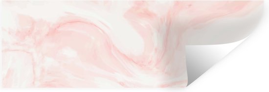 Muurstickers - Sticker Folie - Marmer - Wit - Roze - Pastel - 150x50 cm - Plakfolie - Muurstickers Kinderkamer - Zelfklevend Behang - Zelfklevend behangpapier - Stickerfolie