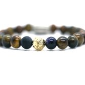 Bracelet Garçons oeil de tigre - or lave 6mm - IbizaMen