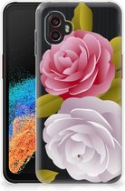 Silicone Back Case Geschikt voor Samsung Galaxy Xcover 6 Pro GSM Hoesje Roses