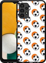 Hardcase Hoesje Geschikt voor Samsung Galaxy A13 4G Soccer Ball Orange Shadow