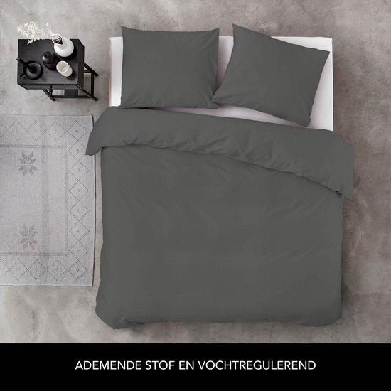 Byrklund Dekbedovertrek Sleep Softly - 240x220 - 100% Katoen - Off Black