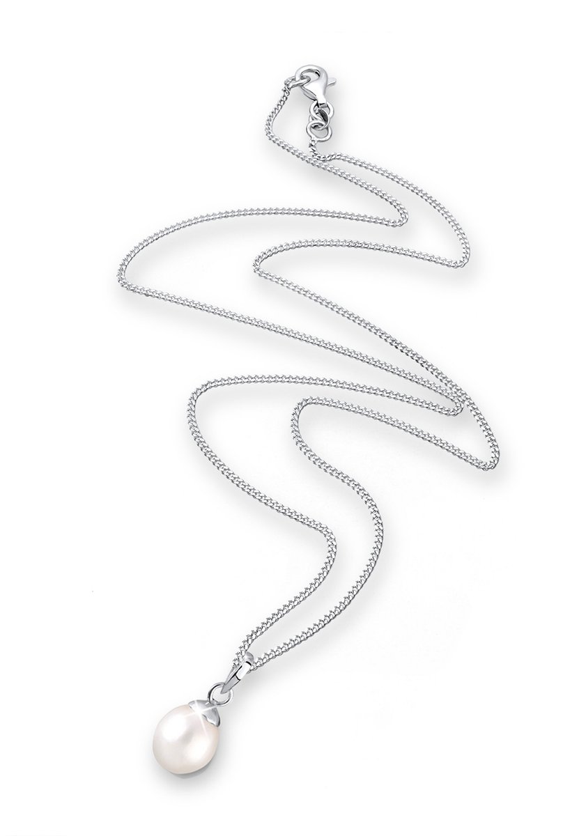 Elli - Halsketting - dames elegant met zoetwater gekweekte parels in 925 sterling zilver - Dames