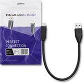 Qoltec Kabel USB 3.1 Type C Male | USB 2.0 A Mannelijk | 0.25m.