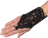 Boland - Kanten handschoenen Florence Zwart - Volwassenen - Vrouwen - Can Can - Glitter and Glamour
