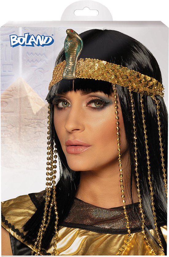 Boland - Pruik Egyptische koningin Zwart - Steil - Lang - Vrouwen -  Egyptenaar | bol.com