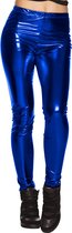 Boland - Legging Glance blauw (M) - Volwassenen - Showgirl - 80's & 90's - Disco