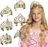 Boland - Tiara Diana goud assorti - Één maat - Kinderen - Vrouwen - Prinsen en Prinsessen