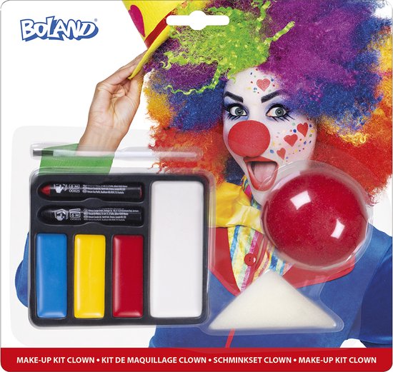 Boland - Schminkset Clown - - Schminkset - Carnaval, Themafeest, Halloween, Kinderfeestje - Clown - Circus