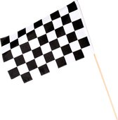 Drapeau de finition drapeau flottant blanc / noir à carreaux 30 x 45 cm - Drapeau Formule 1 - Drapeaux de course