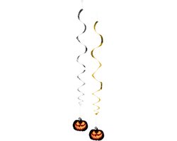 Boland - Set 2 decorationswirls Creepy pumpkin - Horror - Horror