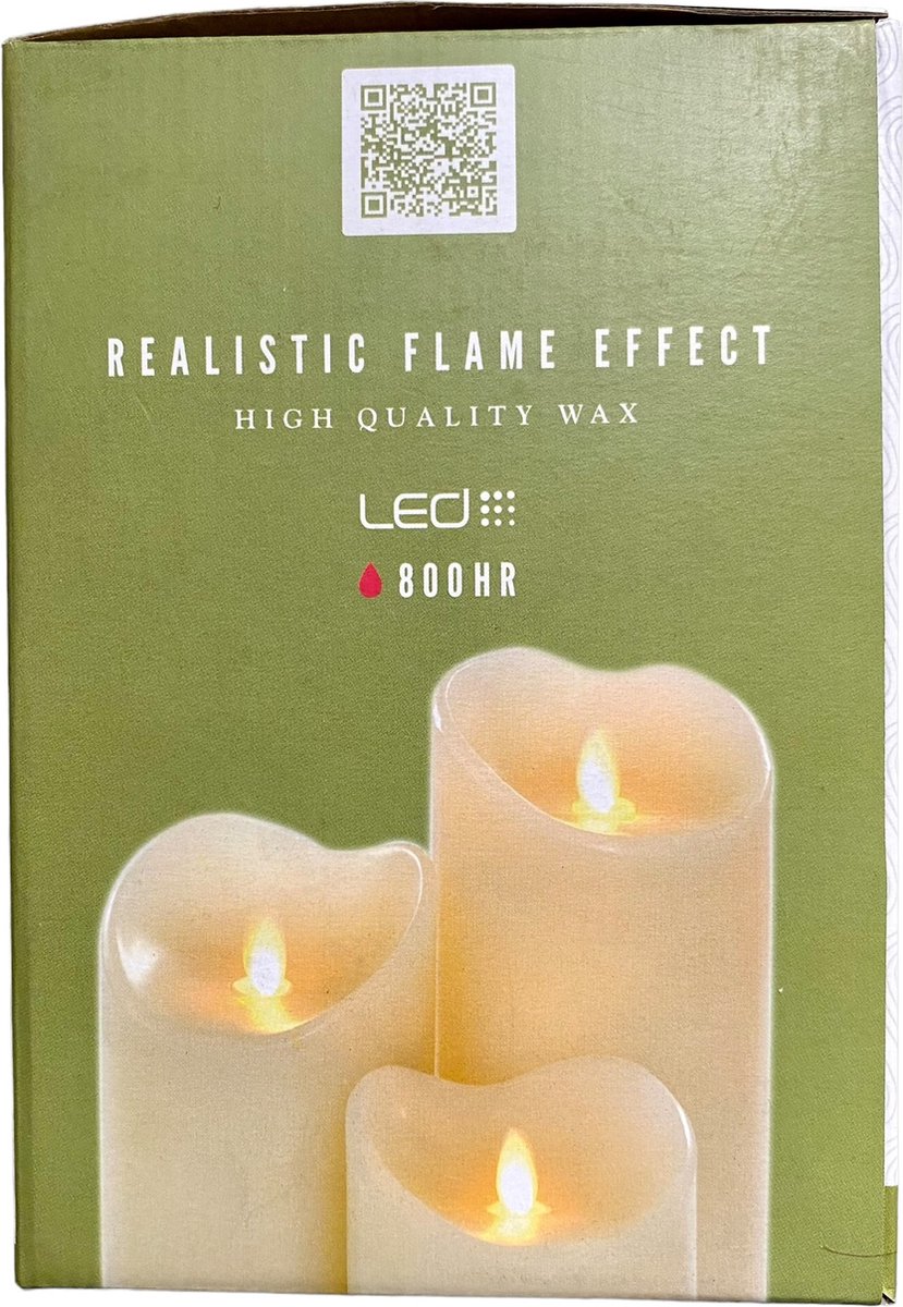 Magic Flame LED kaars 14cm creme