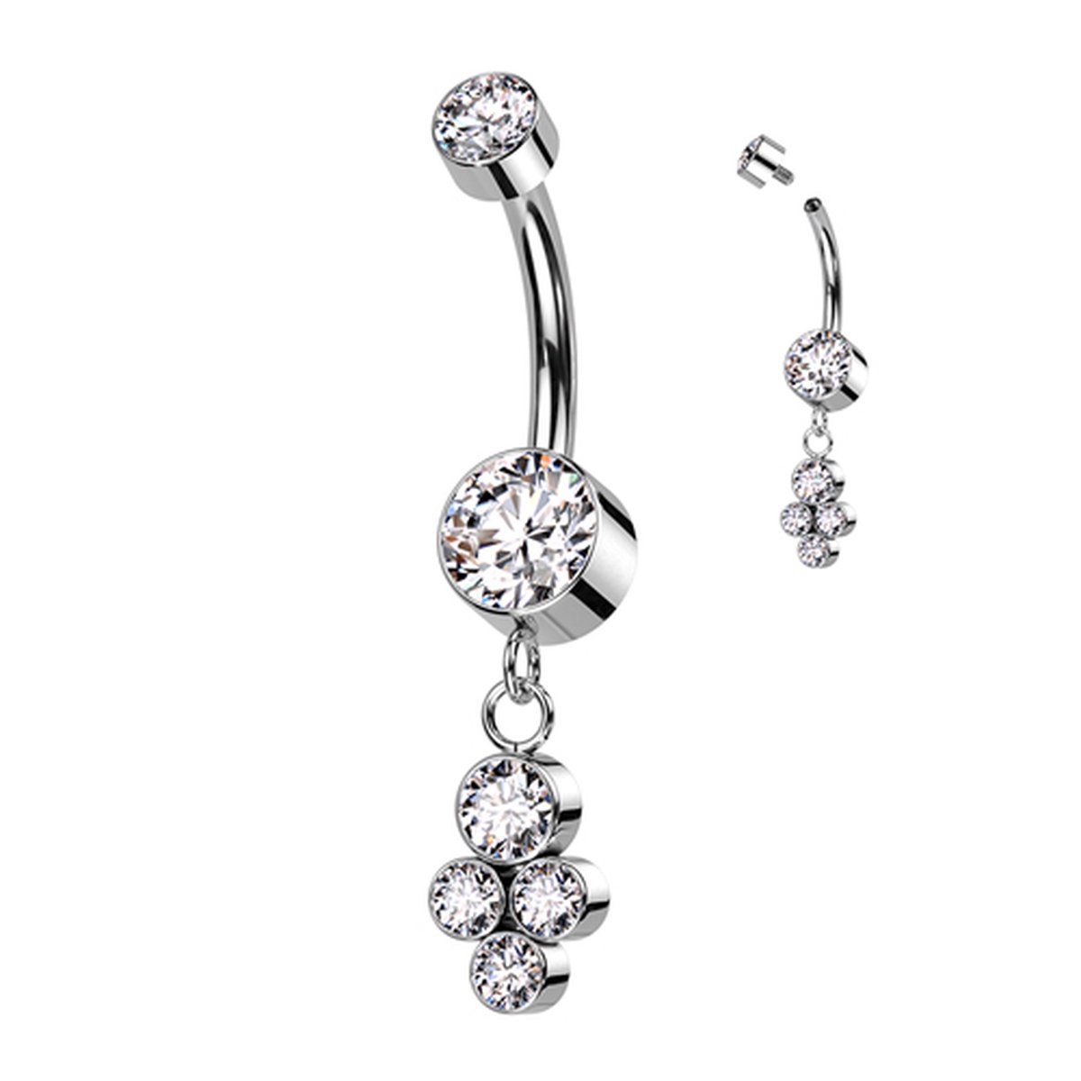Piercing titanium cluster hanger wit - LMPiercings