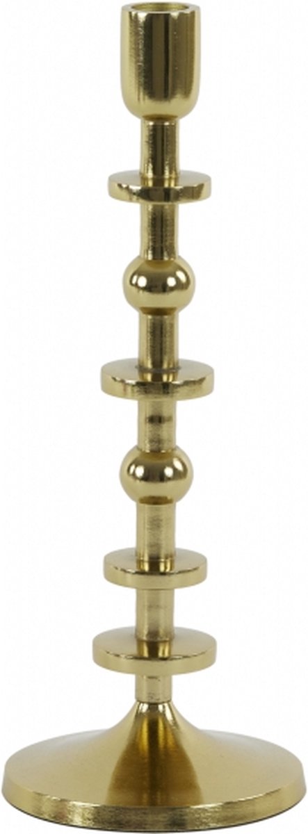 Kandelaar Yaira - Metaal - Goud - 12x31x12 cm (BxHxD)