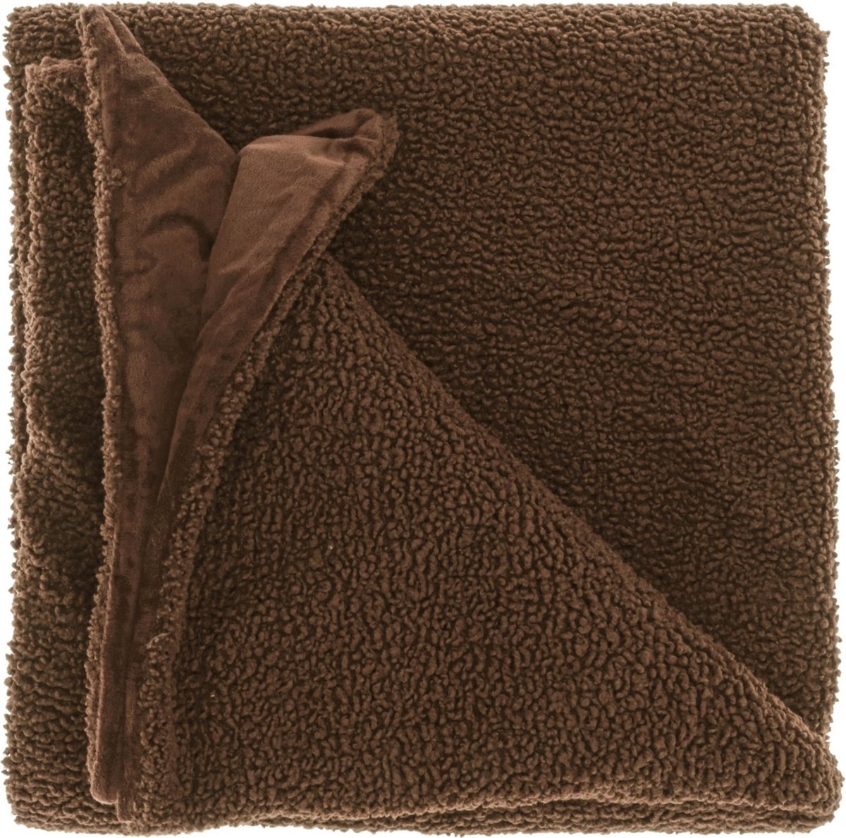 Unique Living Plaid Romie Bruin - Polyester Coconut / Bruin - 0x150x200cm (hxbxd)
