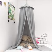 EUGAD Bedhemel babybed, baldakijn, muskietennet voor slaapkamer, insectenbescherming kinderen, prinsessen-speeltent, grijs