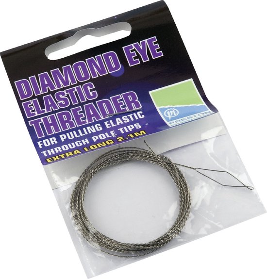 Preston Diamond Eye Threader - X Long - 2.10m - Zilver - Preston