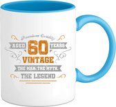 60 Jaar vintage legend - Verjaardag cadeau - Kado tip - Mok - Aqua