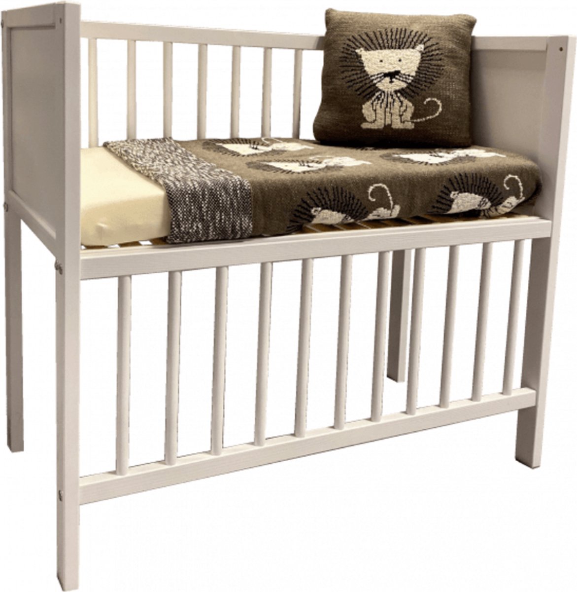 Colorfull Home Wieg Cosleeper Bedside Gesloten 40x80 White
