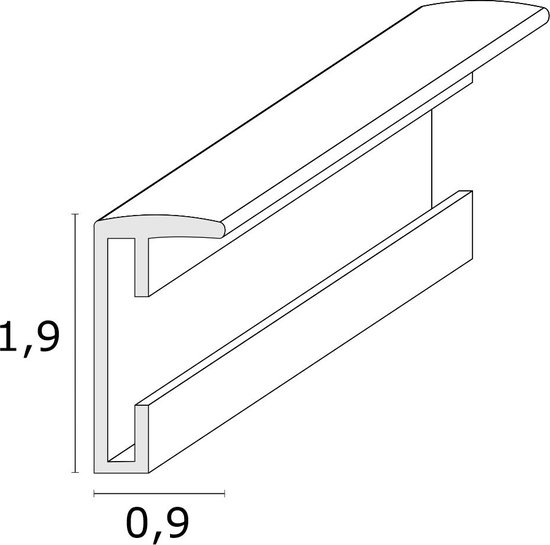 Deknudt frames cadre photo S027A5 - aluminium doré rose étroit - 40x60 cm