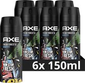 AXE Fresh Forest & Graffiti Deodorant Body Spray - 6 x 150 ml - Paquet Avantage