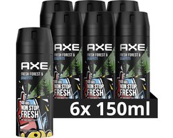 succes Certificaat duizend Axe Fresh Forest & Graffiti Bodyspray Deodorant - 6 x 150 ml -  Voordeelverpakking | bol.com