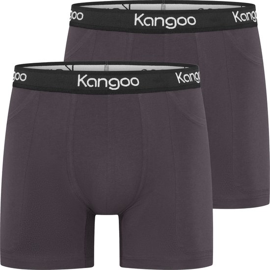 Kangoo Underwear | Dé onderbroek met zakken | Grey & Black | 2-pack - M