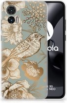 TPU Case geschikt voor Motorola Edge 30 Neo Vintage Bird Flowers
