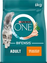 Bol.com Purina ONE Adult - Kattenvoer Kip & Volkoren Granen - 6 kg aanbieding
