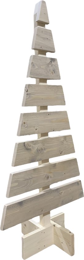 WEECO XLL Set van 3 houten kerstbomen met ledverlichting, decoratieve kerstbomen voor binnen en buiten, donkerbruin wengé