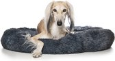 Bol.com Snoozle Donut Hondenmand - Zacht en Luxe Hondenkussen - Wasbaar - Fluffy - Hondenmanden - 80cm - Grijs aanbieding