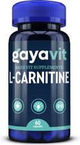 L-Carnitine - 60 capsules - fatburner - uithoudingsvermogen - herstel na training - energie uit vetten - vertraagt effect vermoeidheid