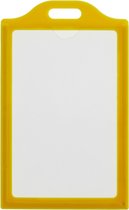 PrimeMatik - Plastic etui voor ID-kaart verticaal ID A7 72x105mm geel