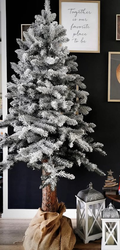 HOMCOM kerstboom, kunstspar, met kerstverlichting, standaard, vlamvertragend, groen, kunststof
