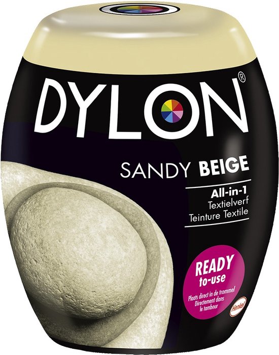 Teinture pour tissu DYLON - Dosettes pour lave-linge - Beige sable - 350g