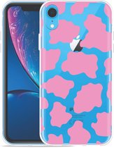 Geschikt voor Apple iPhone Xr Hoesje Roze Koeienvlekken - Designed by Cazy