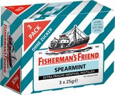 Fisherman's Friend Zuigtabletten Kruizemunt 3 stuks van 25 g - 1 x 75 g zakje