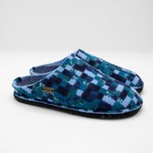 Haflinger Flair Soft Pixel pantoffels - Kleur Jeans - Maat 38