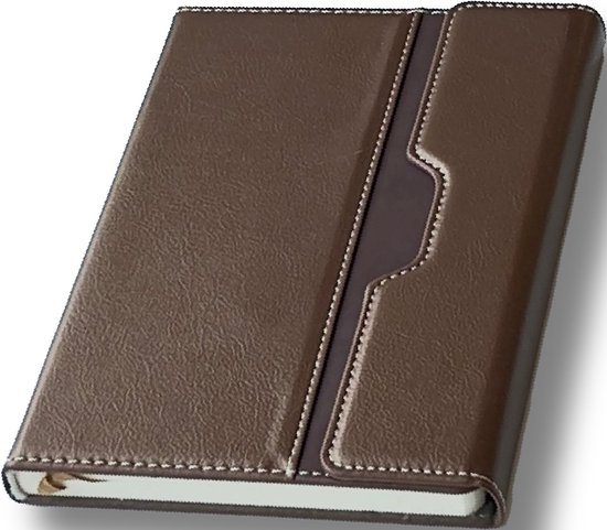 Agenda notitieboek - Notebook cadeautje - Creatief Bruin Dagboek - Eenvoudige Persoonlijkheid Multifunctionele Draagbare Notebook Cadeautje - 224 Pagina's