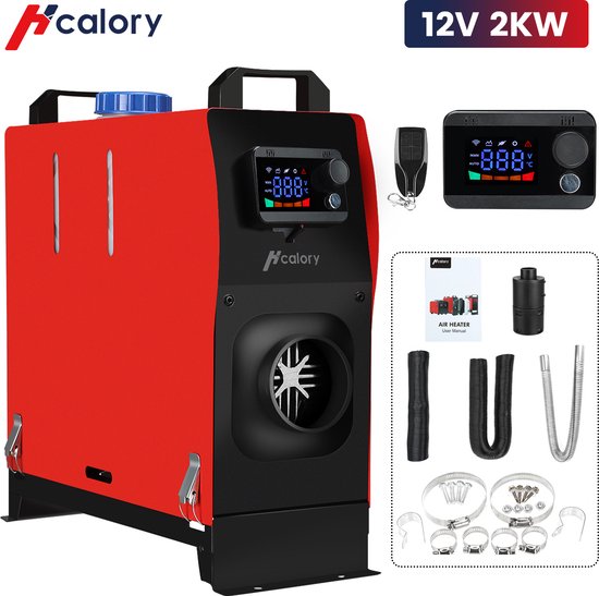 HCalory Standkachel Diesel Standkachel 12V 2KW Auto LCDScherm
