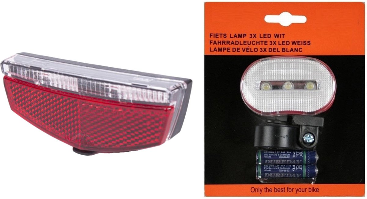 Benson Fiets achterlicht - incl. voorlicht - fietsverlichting - 2x - LED