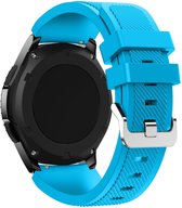 Strap-it Smartwatch bandje - siliconen bandje geschikt voor Huawei Watch GT 2 42mm / GT 3 42mm / GT 3 Pro 43mm - Amazfit GTS 1-2-3-4 - Mini / Bip / GTR 42mm - lichtblauw