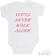 Soft Touch Romper "You'll never walk alone" Feyenoord Unisex Katoen Wit/ rouge Taille 62/ 68