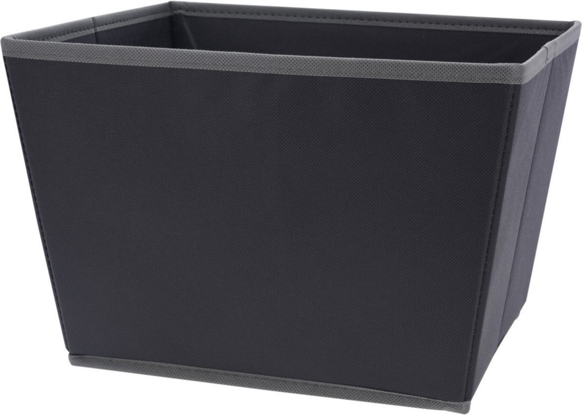 Opbergmand - antraciet grijs - 29 x 24 x 20 cm - polyester - kledingkast manden