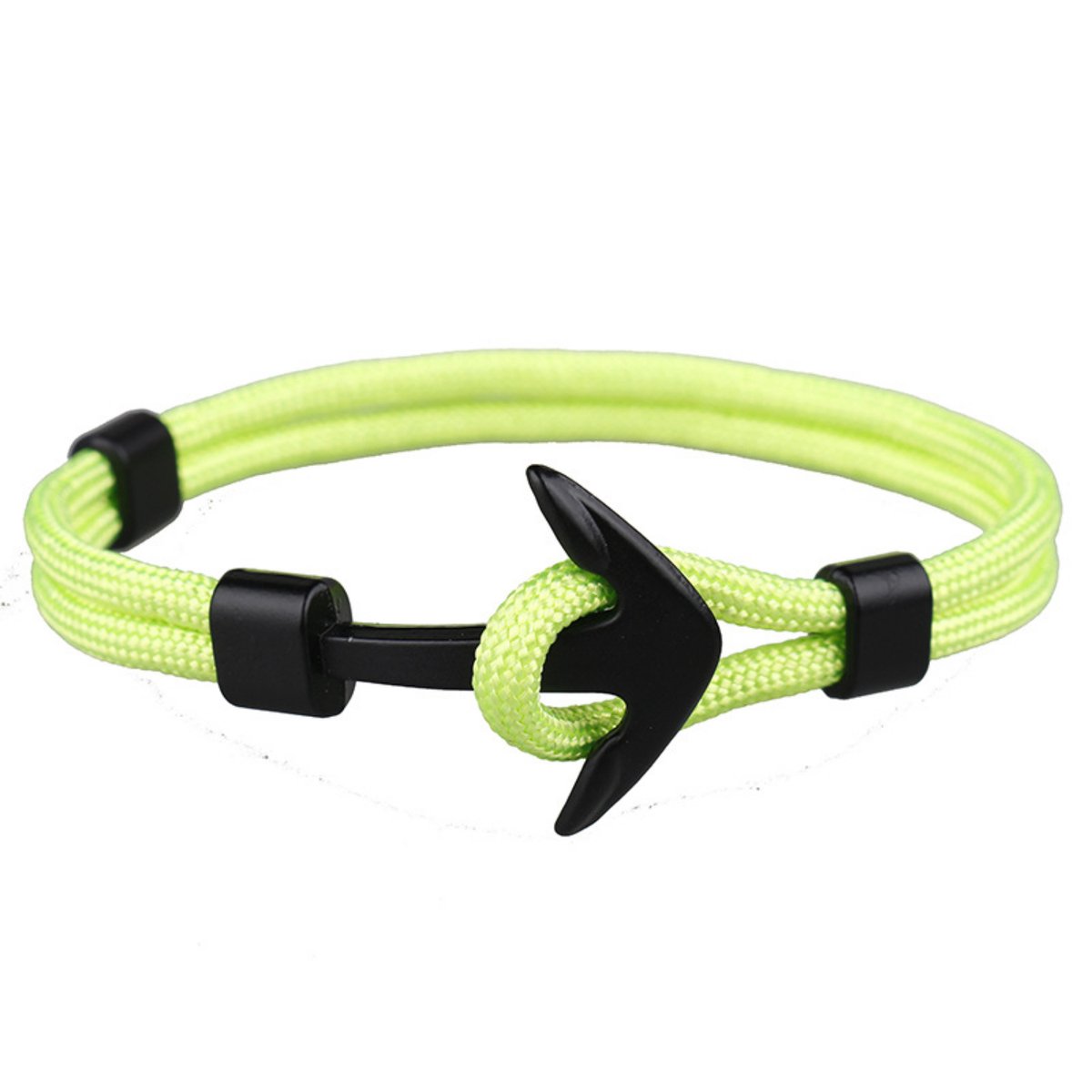 Kungu - Neon Groen - Anker - Luxe rope armband voor heren en dames - Outdoor Milano line - Cadeau - Geschenk - Voor Man - Vrouw - Armbandje - Jewellery